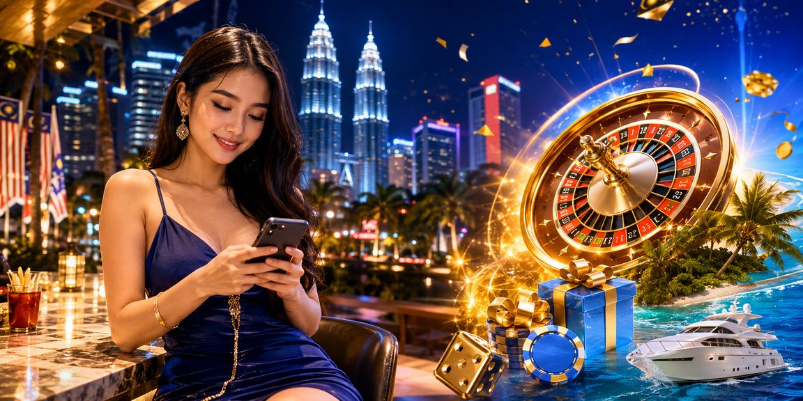 Meja roulette gaya Malaysia di Kuala Lumpur dengan suasana kasino langsung yang mewah